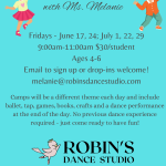 Dancing Day Camps on Fridays!