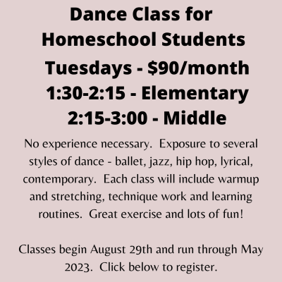 Dance for Homeschool Students